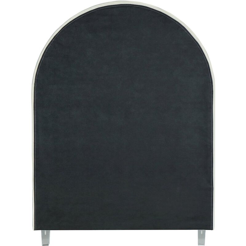 Meridian Furniture Rainbow Cream Velvet Twin Bed