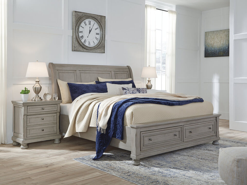 Lettner Queen Sleigh Bed with Storage Drawers