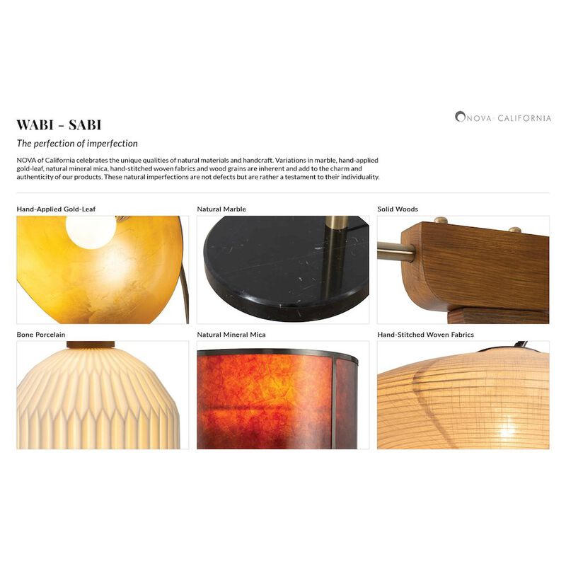 NOVA OF CALIFORNIA Artifact Natural Mica 3 Light Arc Floor Lamp - 86, Expresso Bronze