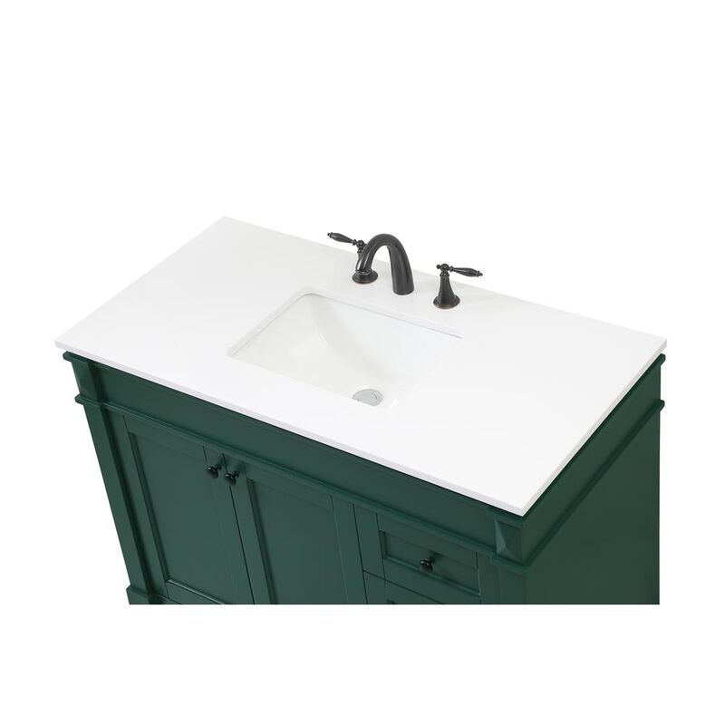 Elegant Kitchen and Bath 42 inch Single bathroom vanity in green