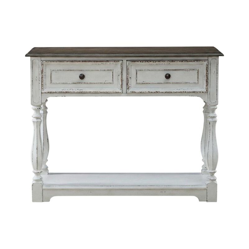 Liberty Furniture White, Console Table, Quality Build, Durable Wood Frame image number 3