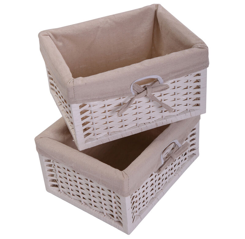 Streamdale Modern Nightstand with Large Drawer and Removable Baskets in White