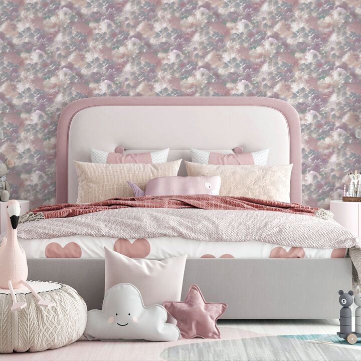 Merryweather Violet Cloudy Skies Wallpaper (Set of 2)