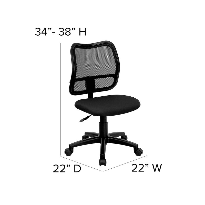 Flash Furniture Alber Mid-Back Black Mesh Swivel Task Office Chair image number 4