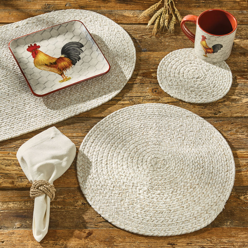 Park Designs Sea Salt Spice Bin Braided Table Runner 15" X 36" image number 2