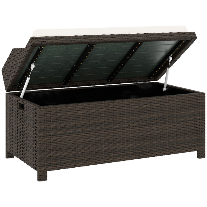 Hivvago Outdoor Storage Bench with Comfortable Cushion