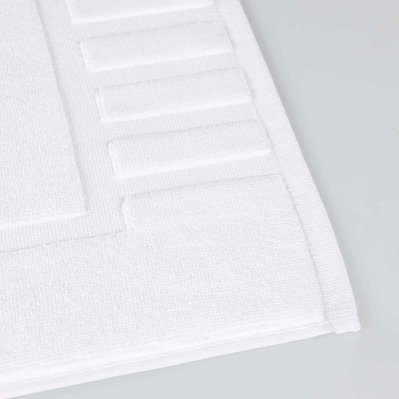 Modern Absorbent Cotton Bath Mat Set of 2 with Washable Fabric image number 4