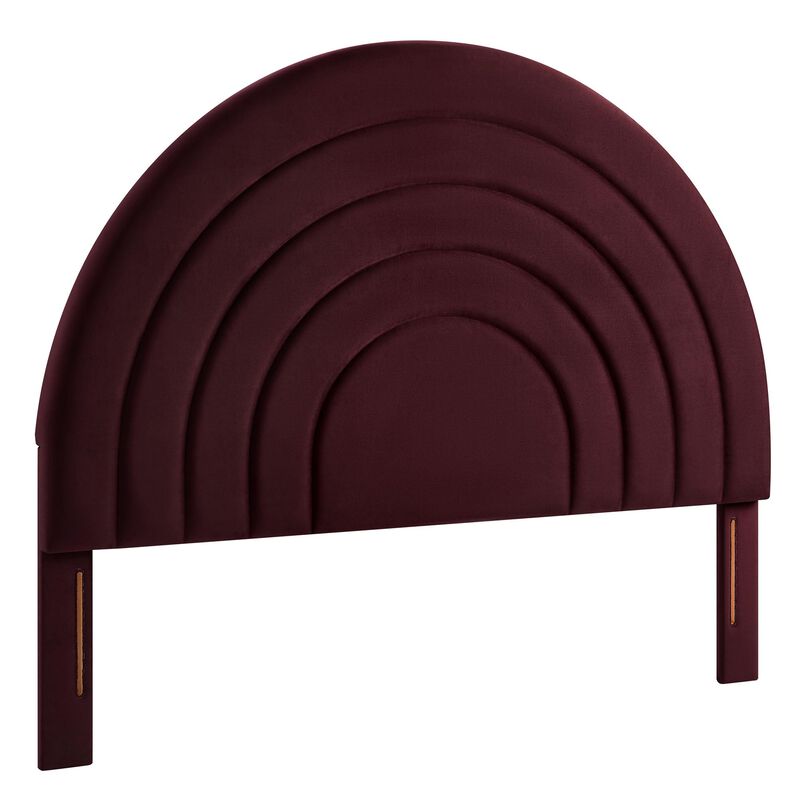 Solana Arched Performance Velvet Queen Headboard image number 5