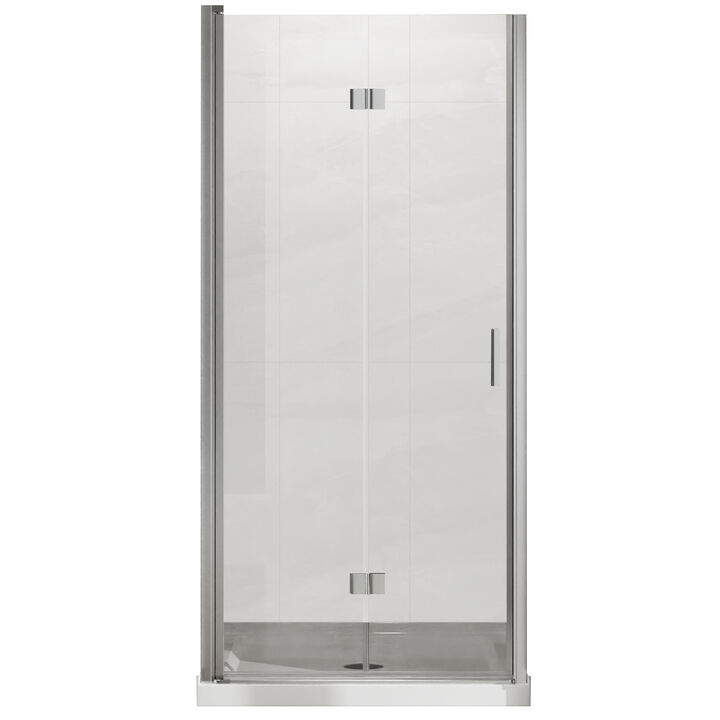 Chrome Swing Shower Door, Zinc Alloy Hinges with Rotation and Triple Waterproof Strips