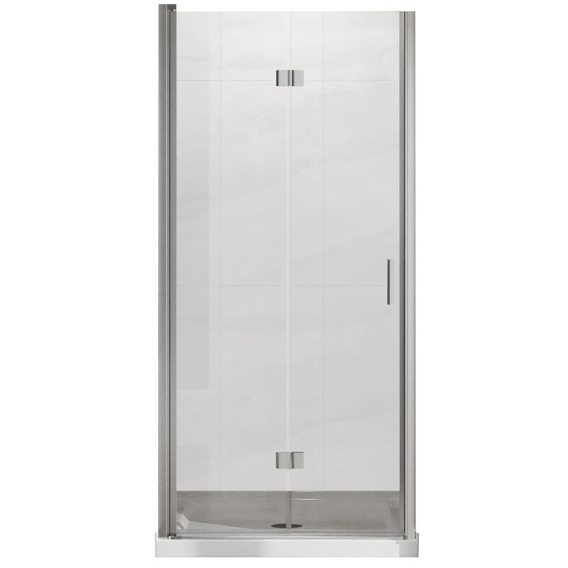 Chrome Swing Shower Door, Zinc Alloy Hinges with Rotation and Triple Waterproof Strips