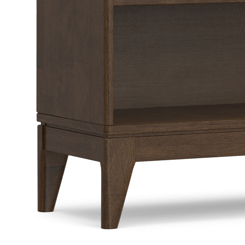 Simpli Home Harper 30 inch x 64 inch Solid Wood Mid Century 4-Shelf Low Bookcase image number 8