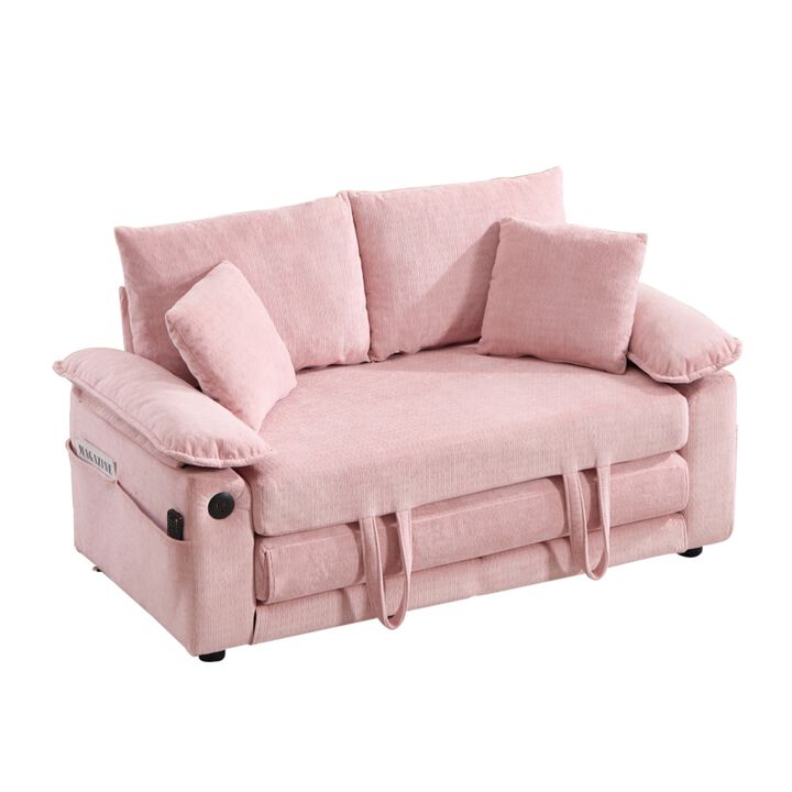 Jidpop 3-in-1 Upholstered Futon Sofa