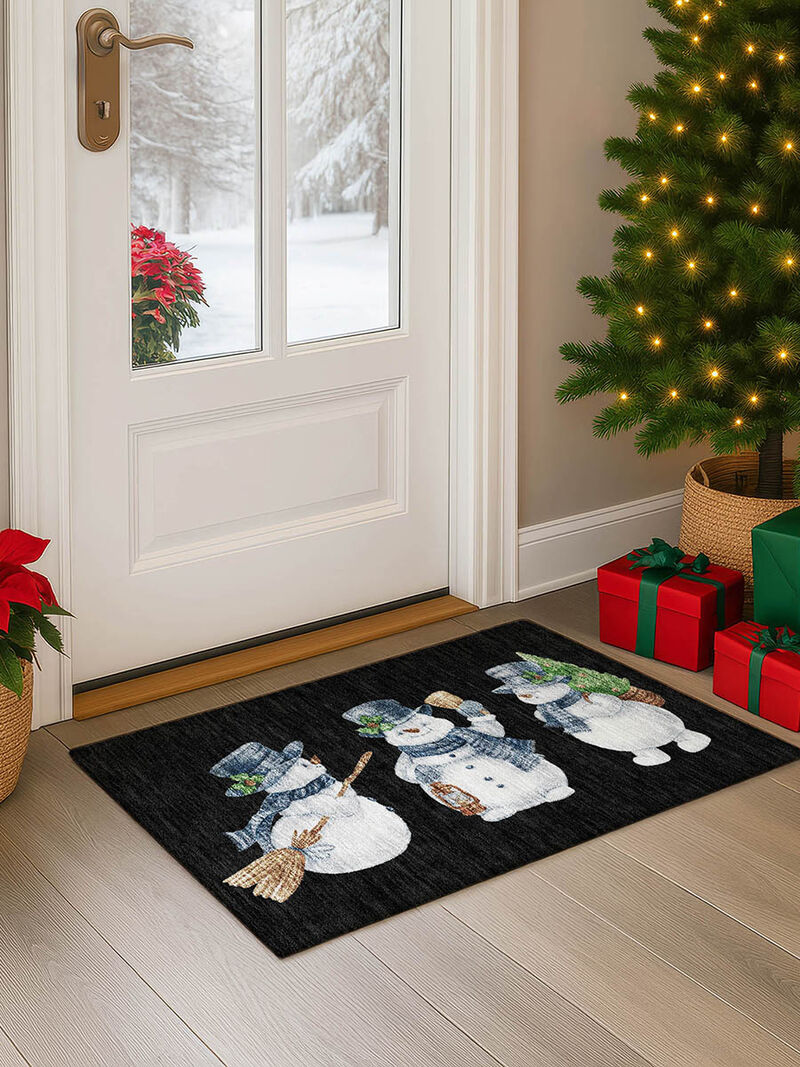 Merry & Bright MY28 Black 20" x 30" Rug image number 1