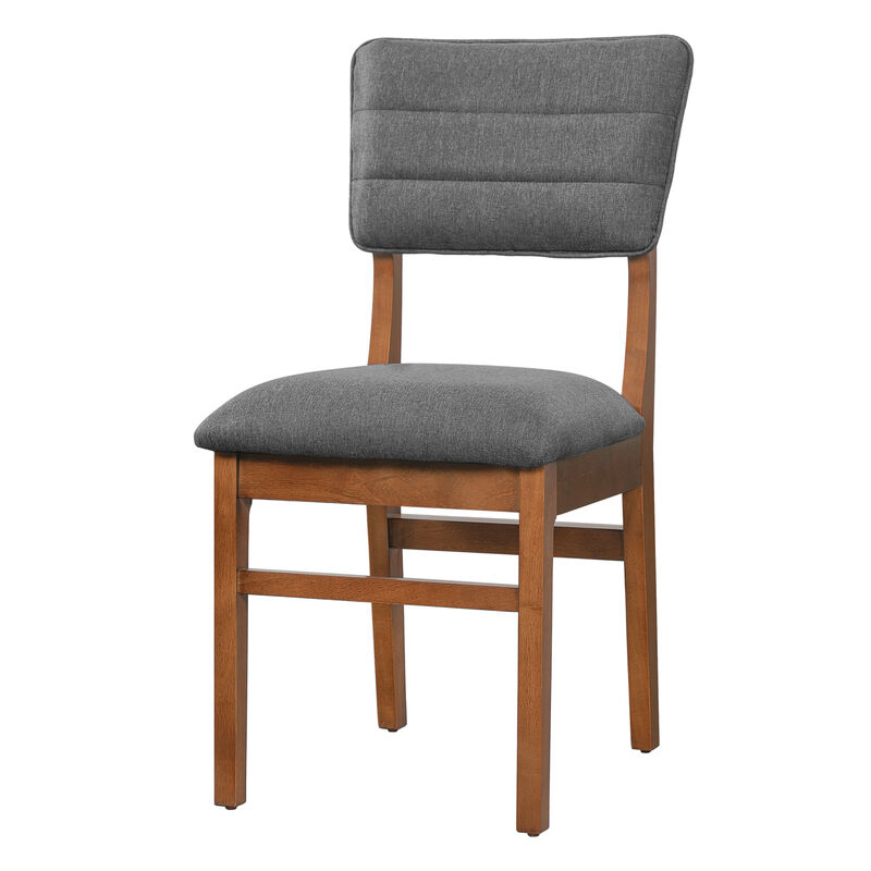 Whisen 4-Piece 16.9inch Upholstered Dining Chairs, Solid Rubber Wood Foam Mid-Century Modern for Kitchen Dining Room image number 7