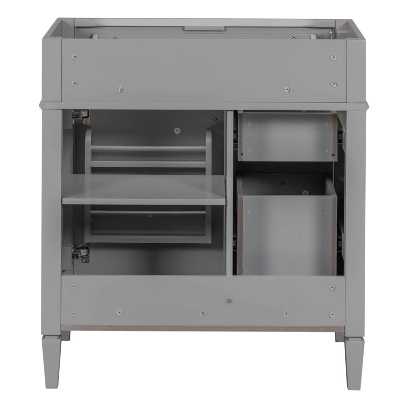 30" Freestanding Bathroom Vanity Without Top Sink image number 4
