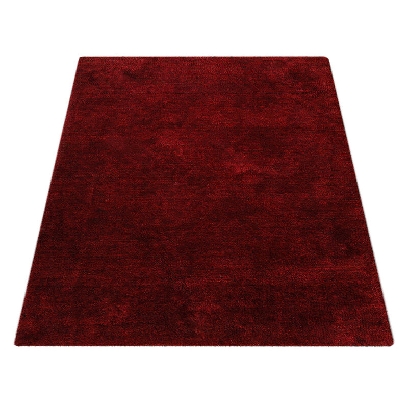 RUGSOTIC CARPETS HAND KNOTTED LOOM SILK ECO-FRIENDLY AREA RUGS  - Plain Solid Design, High Pile Thick Handmade Anti Skid Area Rugs for Living Room, Bed Room (LS0111) image number 2
