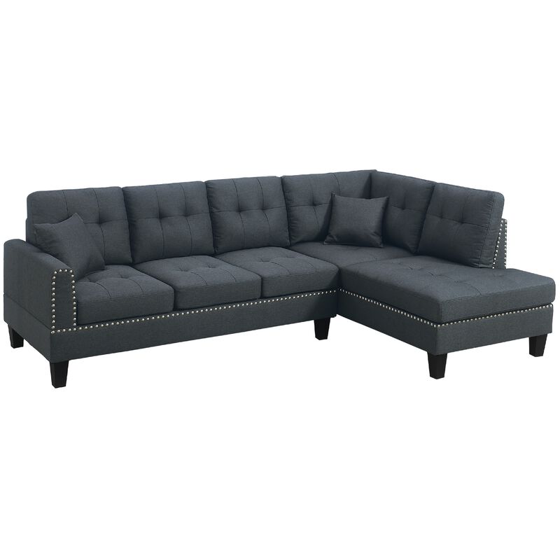 Wudrof Nailhead Trim L‑Shape Sectional Sofa image number 0
