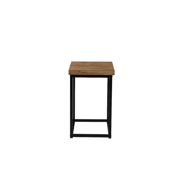 Jofran Ames Solid Wood Modern Chairside End Table