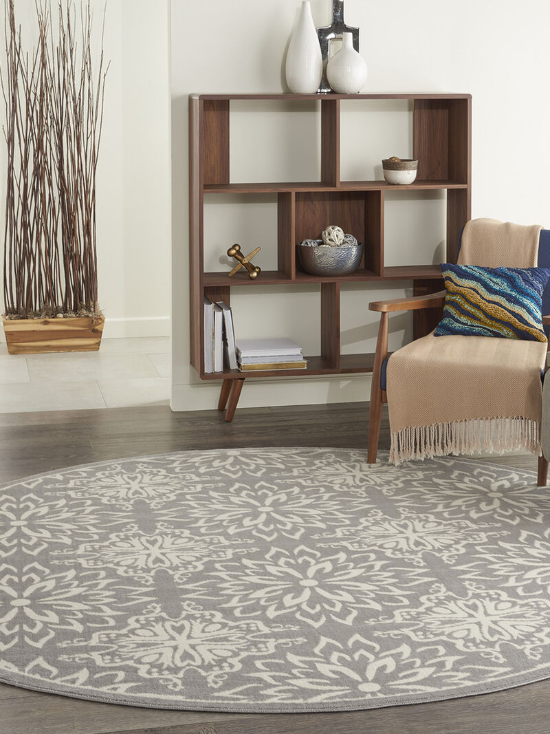 Jubilant JUB06 Ivory/Gray 8'6" x 12' Rug