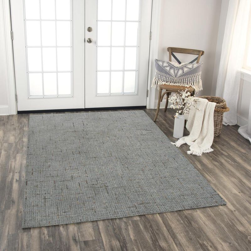 Hand Tufted Loop Pile Wool Rug, 7'6" x 9'6"