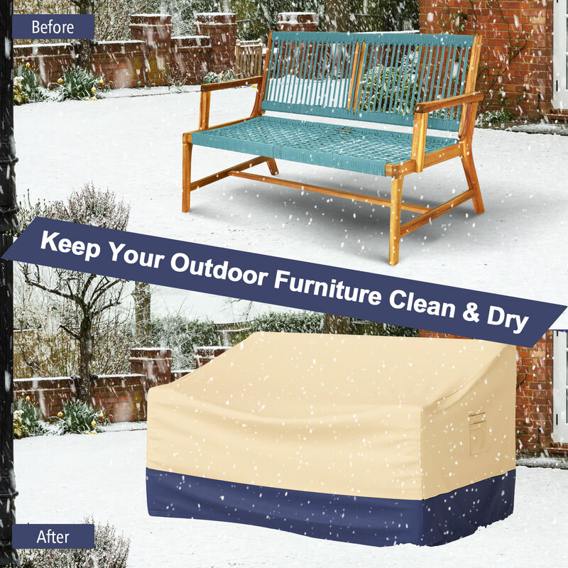 Patio Furniture Cover with Padded Handle and Click-Close Straps