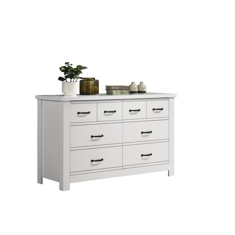 Cassini White 6-Drawer Dresser