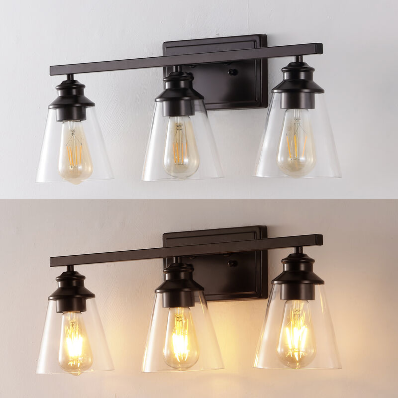 Arlo 22.88" 3-Light Vintage Classic Vanity Light with Bathroom Hardware Accessory 5-Piece Set