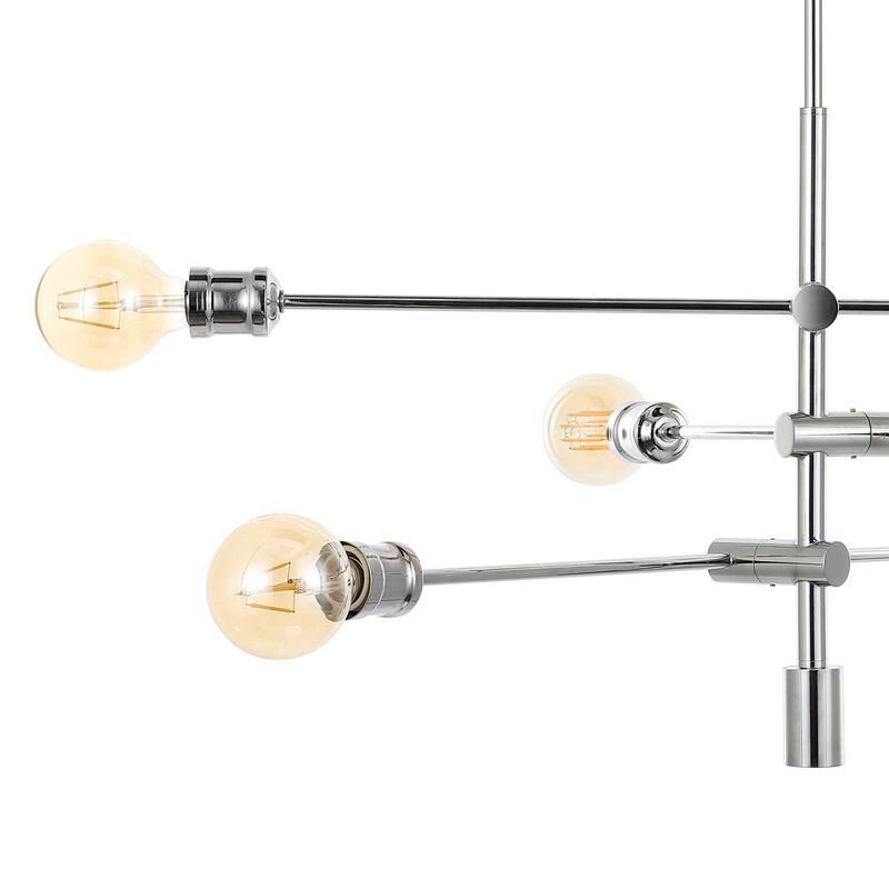 Atlas 6-Light Modern Vintage Iron Arm-Adjustable LED Chandelier