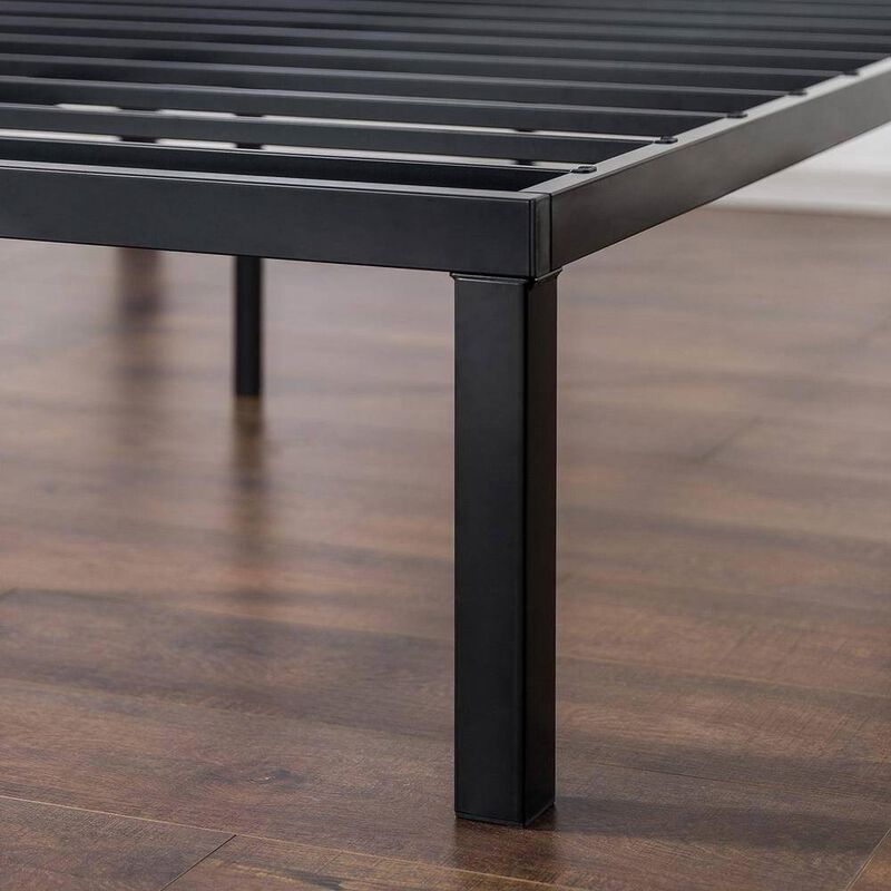 Sturdy Steel Bed Frame &ndash; Minimalist Platform Mattress Foundation