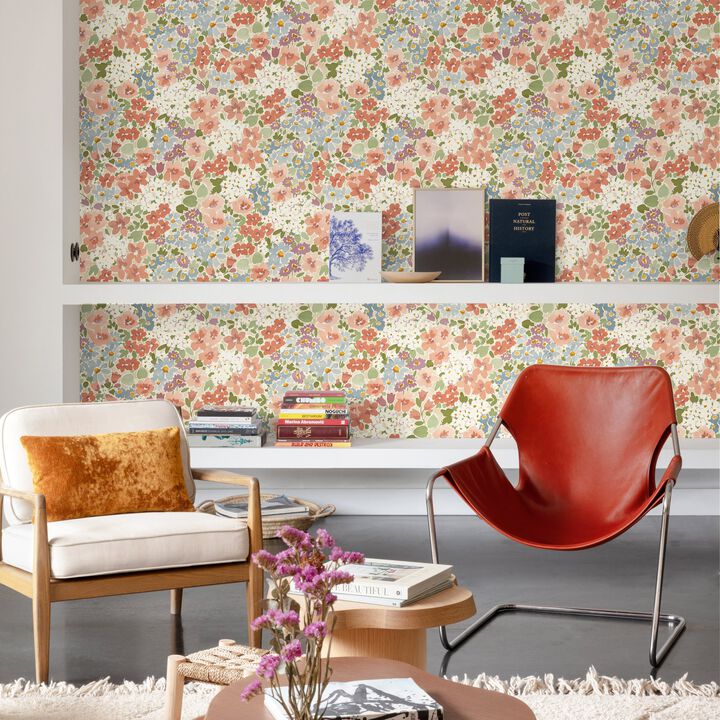 Inia Classical Floral All-over Multi-colored Wallpaper INA80501