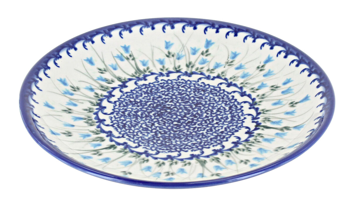 Blue Rose Polish Pottery Arctic Holidays Dessert Plate