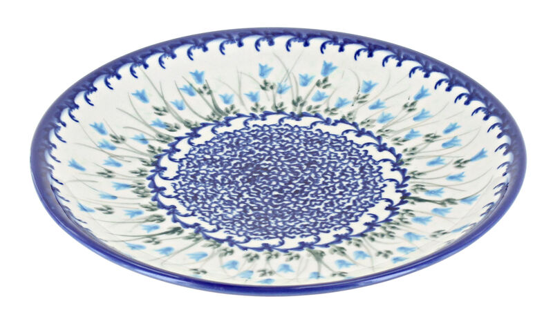 Blue Rose Polish Pottery Arctic Holidays Dessert Plate