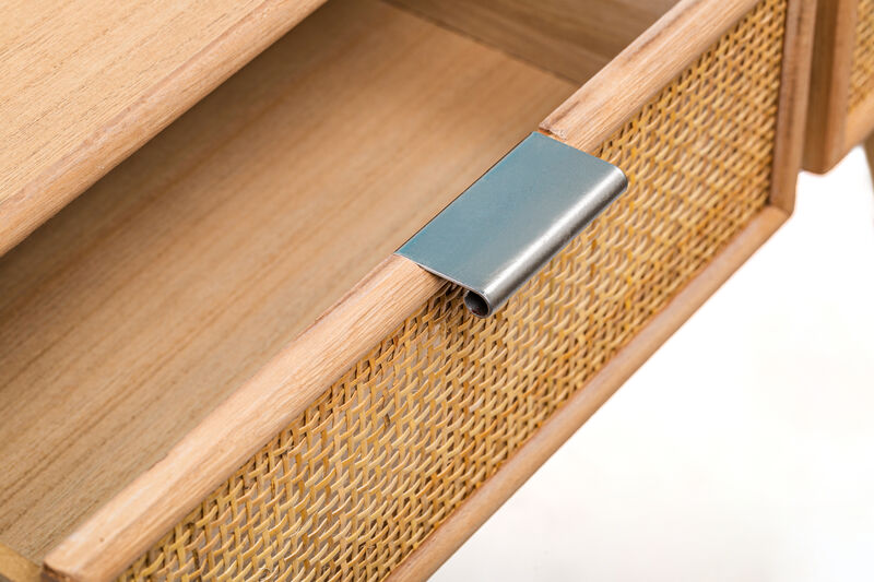 Scandinavian Wooden Console Table with 2 Drawers