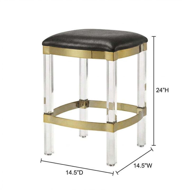 Starlight Canyon Home Leather Upholstered Counter Stool, Modern Contemporary Bar Kitchen Chair image number 3