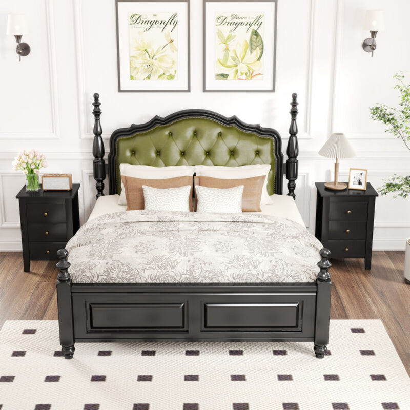 2 Piece Nightstand End Table Set with Storage Drawers image number 1