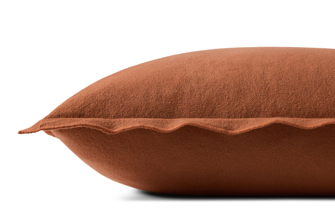 Captain PLF0003 26'' x 26'' Rust Polyester Pillow by Leanne Ford x Loloi