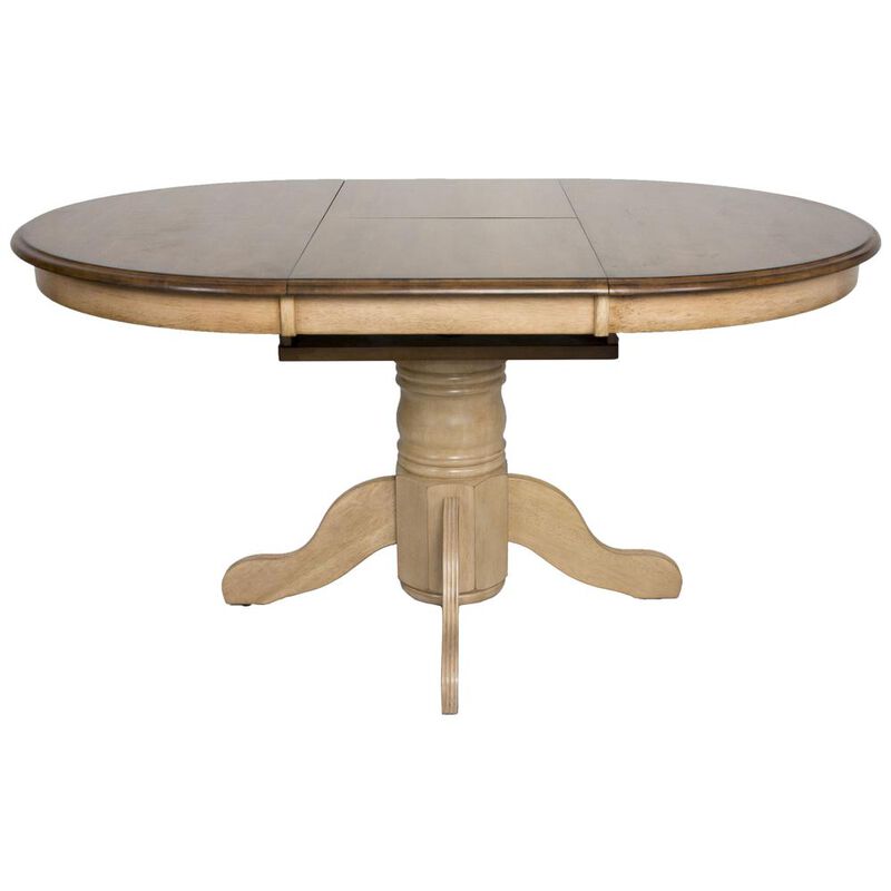 Sunset Trading Brook 42 Round or 60 Oval Extendable Butterfly Dining Table
