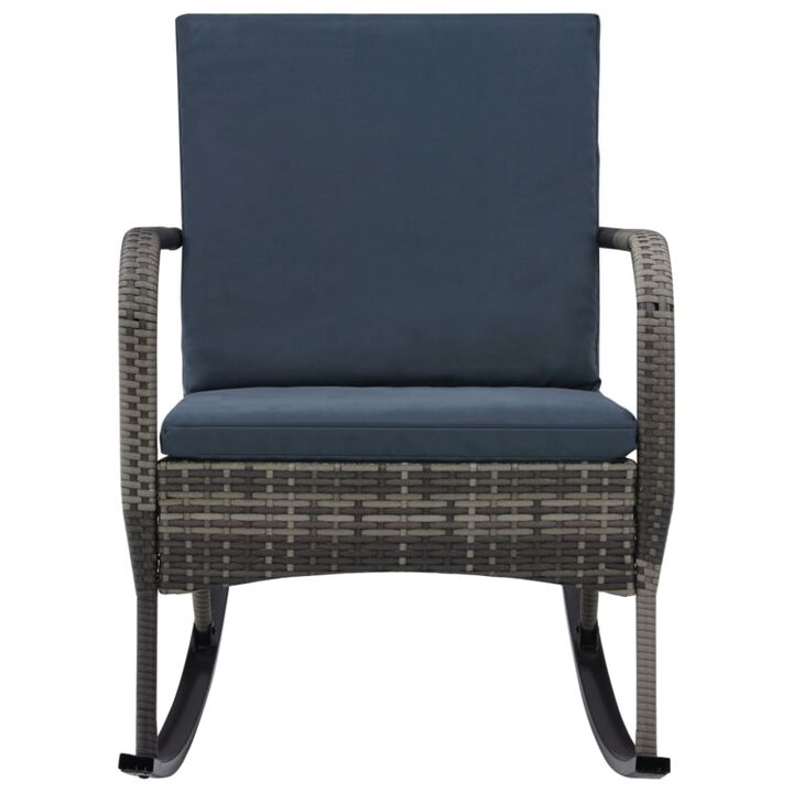 vidaXL Garden Rocking Chair Poly Rattan Anthracite