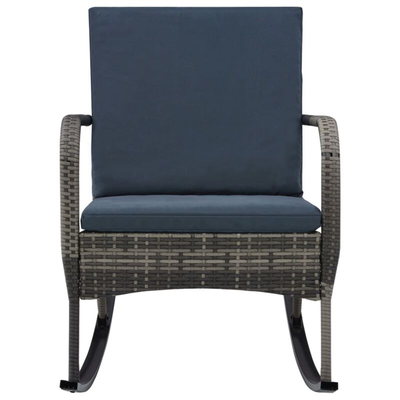 vidaXL Garden Rocking Chair Poly Rattan Anthracite