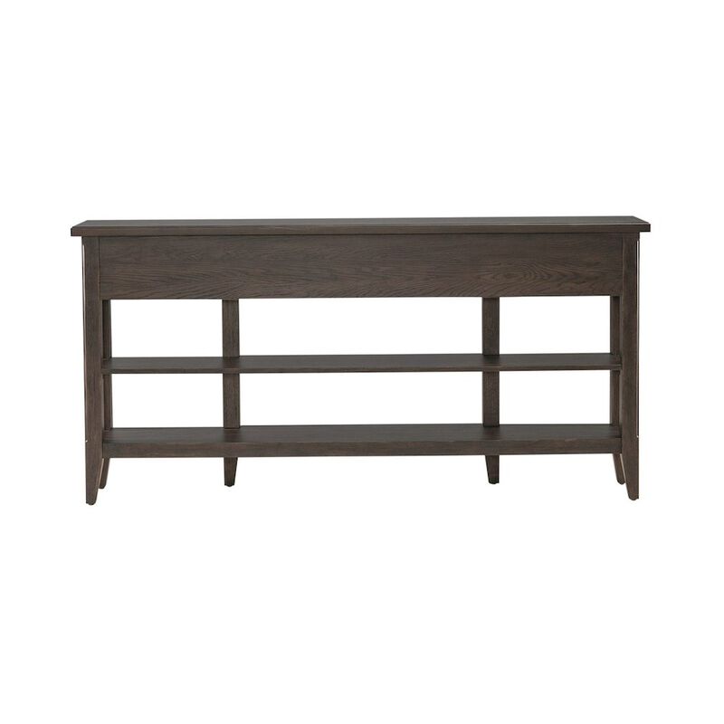 Liberty Furniture Paradise Valley Hall Console Table Traditional - Saddle Brown Oak Wood image number 4