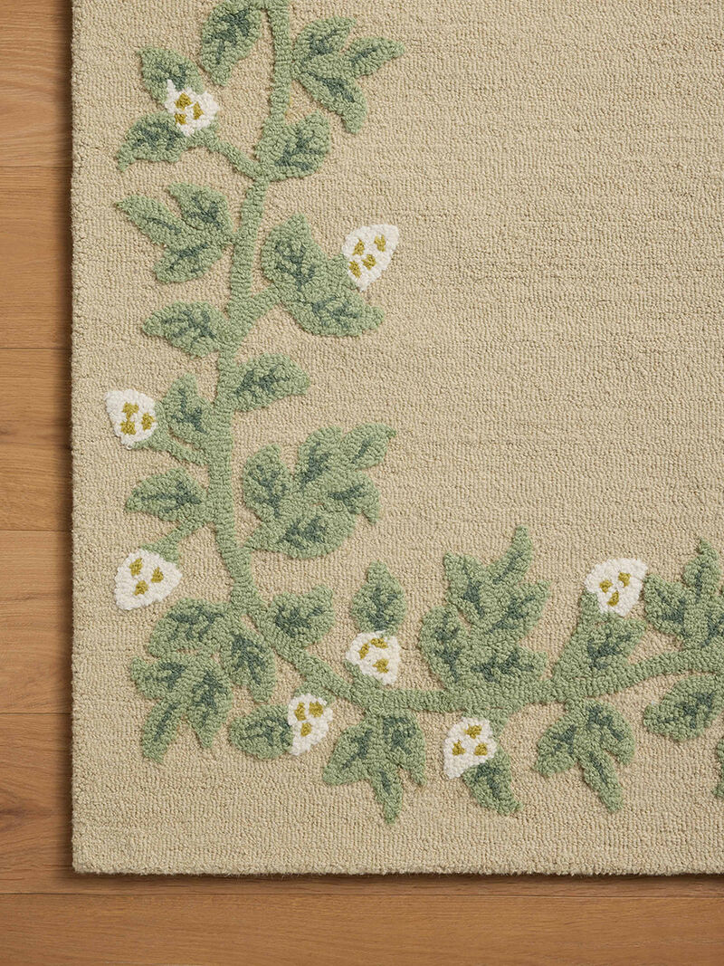 Highgrove HIG03 Cream 7'9" x 9'9" Rug by Rifle Paper Co. x Loloi