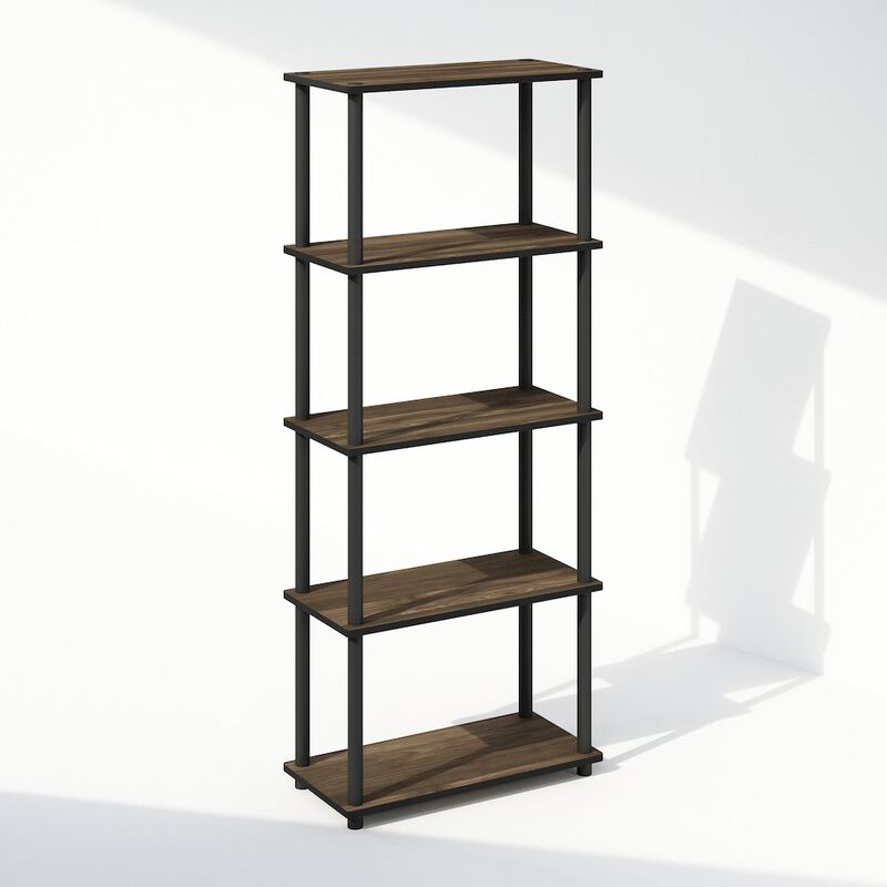 Turn-N-Tube 5-Tier Multipurpose Compact Display Rack, Shelving Unit, Bookcase