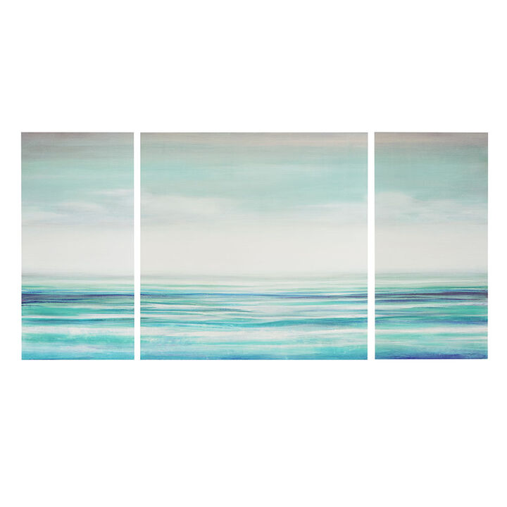 Gracie Mills Zackary Ocean Horizon Triptych Canvas Set