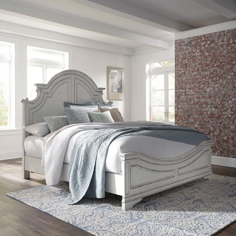 Liberty Furniture Magnolia Manor Queen Panel Bed in Weathered Bisque image number 6