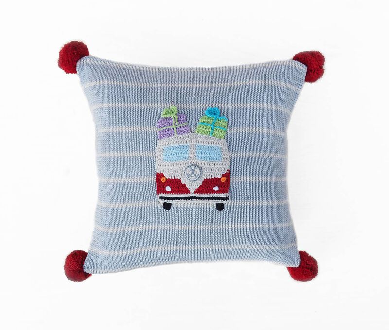 Van with Gifts Christmas Pillow, 10", Holiday Decorations image number 0