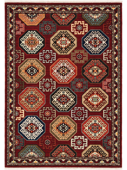 Lilihan 3'3" x 5' Red Rug