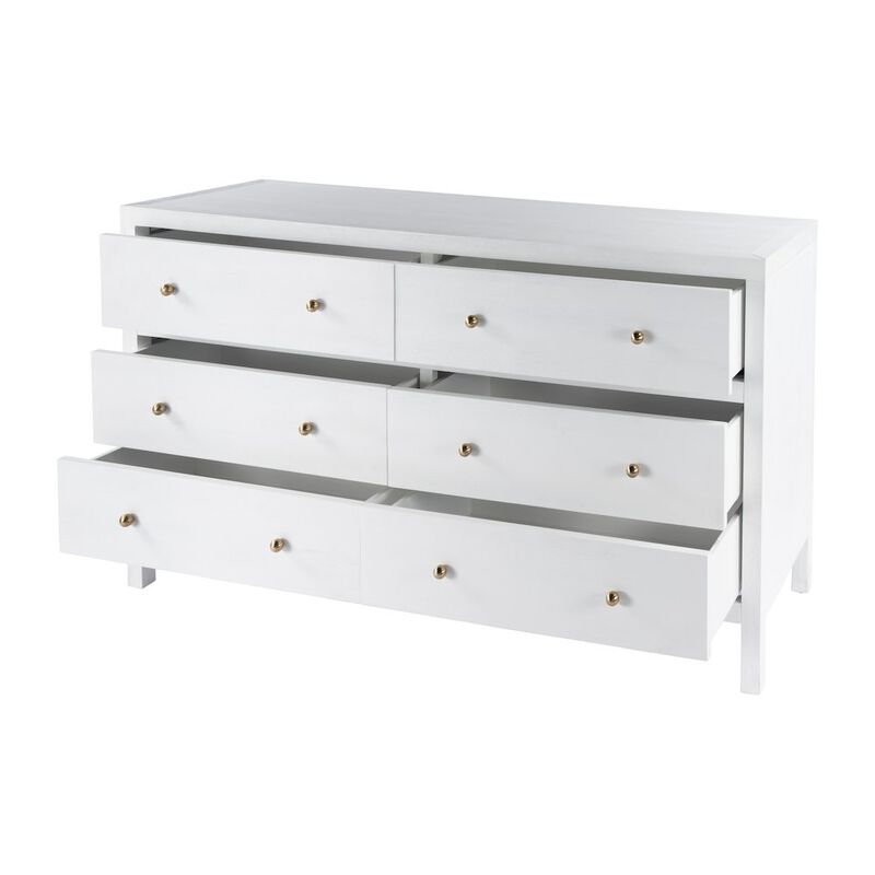 Butler Specialty Nora 6-Drawer Dresser, White