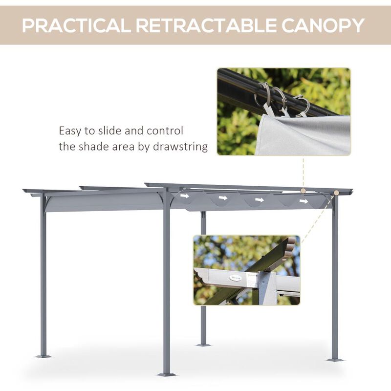 Hivvago 11.5x11.5 Metal Pergola Canopy for Backyard image number 4