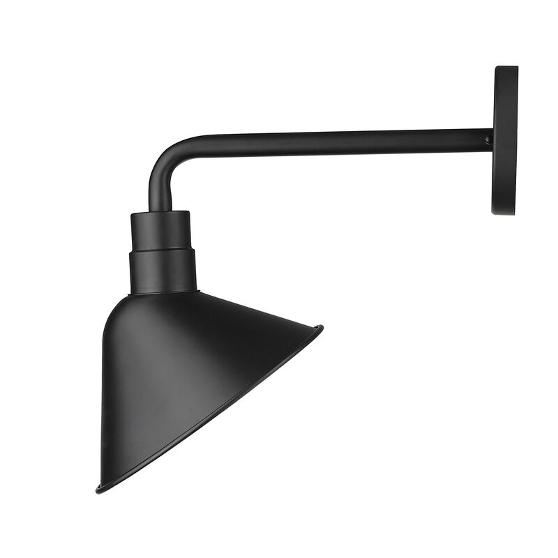 Hivvago Fuller 1-Light Matte Black Wall Light