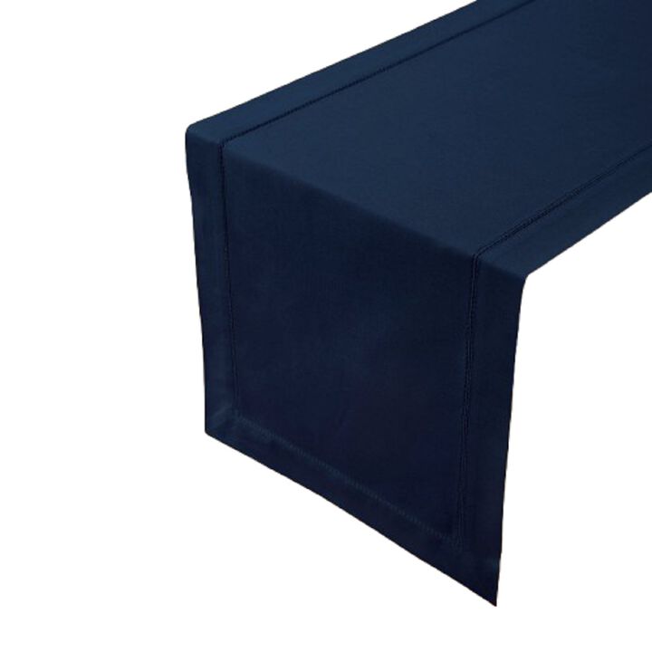 Solino Home Cotton Linen Table Runner - Cotton Linen Hemstitch